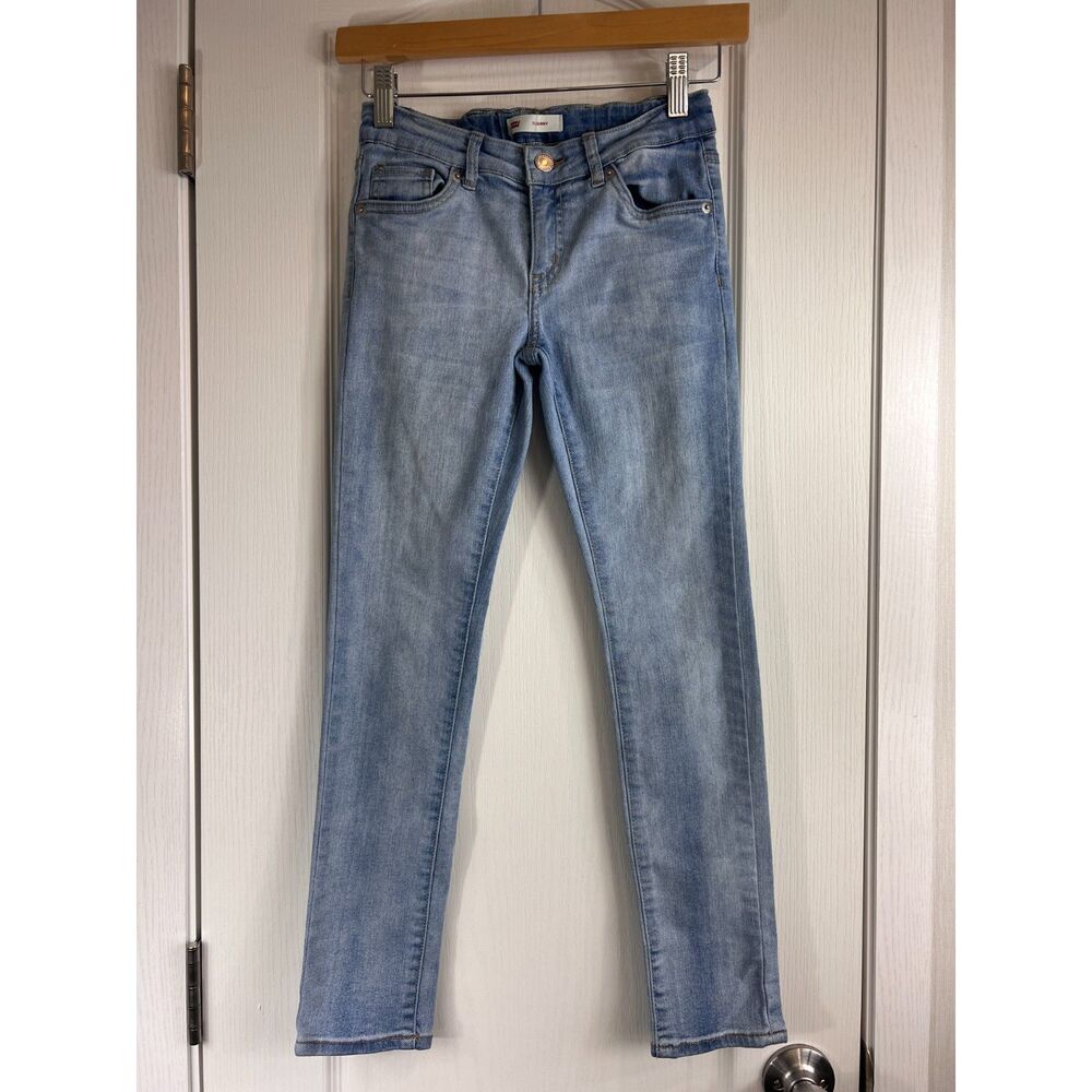 Levi's 711 Skinny Jeans Light Wash Adjustable Waist Girls Size 10 Reg